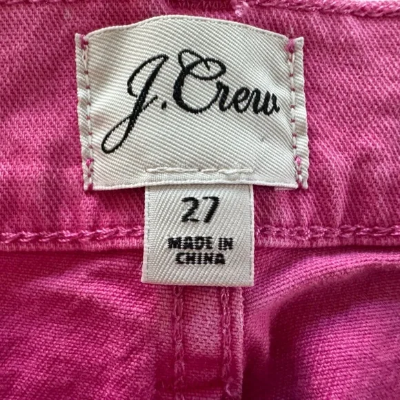 J.Crew Slim Wide Leg Crop Pant Hot Pink Size 27 - Picture 4 of 7